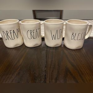 Rae Dunn Coffee Mugs - Set of 4